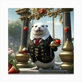 otter In A Suit Canvas Print