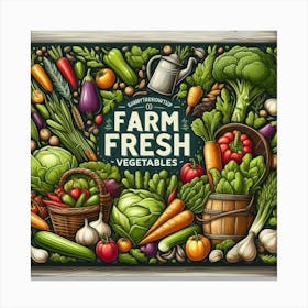 Farm Fresh Vegetables 5 Canvas Print