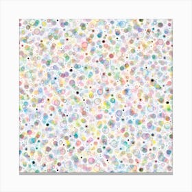 Cosmic Bubbles Multicolored Square Canvas Print