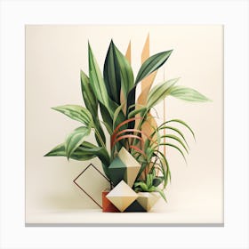 Paper Plant Arrangement Canvas Print