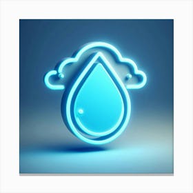 Water Drop Icon Canvas Print
