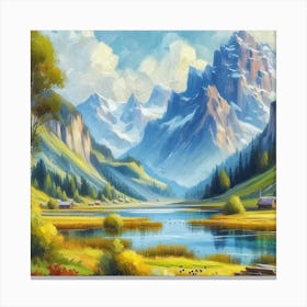 Alpine Landscape Canvas Print