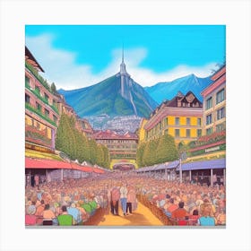 Switzerland'S Old Town Canvas Print