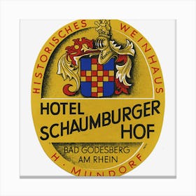 Hotel Schaumburger Hof Canvas Print