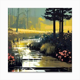 River In The Woods 4 Canvas Print