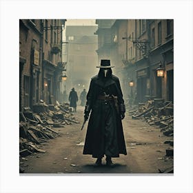 Man In A Trenchcoat Canvas Print