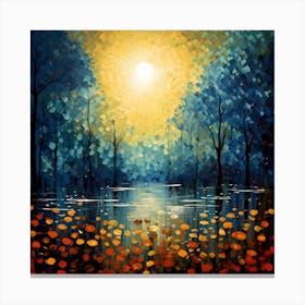 Retro Seasonal Brush Dance Canvas Print