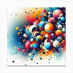 Abstract colorful spots 3 Canvas Print