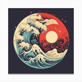 Great Wave Off Kanagawa 5 Canvas Print