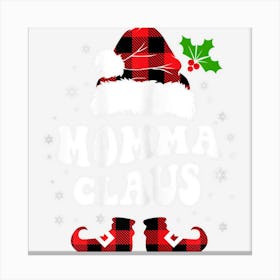 Womens Momma Claus Christmas Pajama Family Matching Xmas Canvas Print