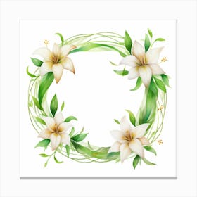 Wreath Of Lilies Canvas Print