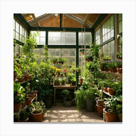 Images Of Indoor Small Greenhouse Inside Home Sett (1) Canvas Print