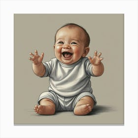 Laughing Baby Canvas Print