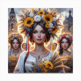 We are with ukraine Canvas Print