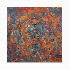 Interweaving Souls: Colors Harmonizing in the Sublime Realm Canvas Print