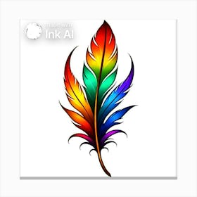 Rainbow Feather 2 Canvas Print