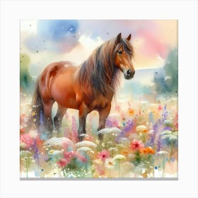 Horse In The Meadow 2 Canvas Print