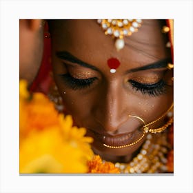 Indian Bride And Groom 1 Canvas Print