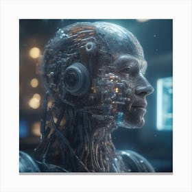 Cyborg Portrait 2 Canvas Print