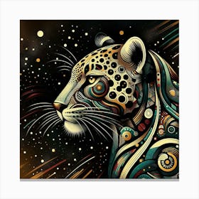 Tribal African Art Leopard 1 Canvas Print