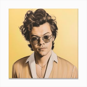 Harry Styles 3 Square Canvas Print