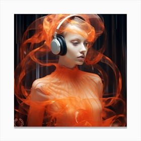 Fire of Music AiArtBySigy Canvas Print