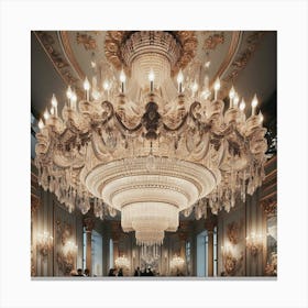 Chandelier In Paris Canvas Print