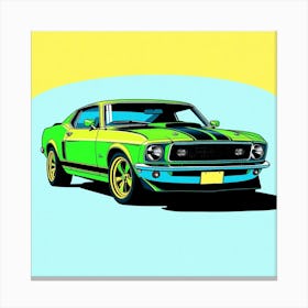 Mustang drawing Canvas Print