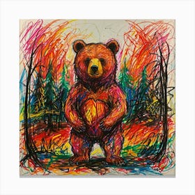 Bear In The Forest 1 Canvas Print