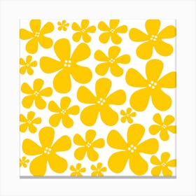 Yellow Flowers Pattern Canvas Print