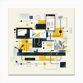 A Workflow Automation Minimal Illustration 1718669203 2 Canvas Print