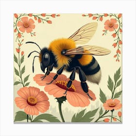 William Morris Bee Vintage Art Print (15) Canvas Print