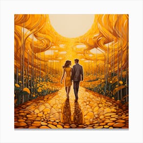 Golden Road Canvas Print