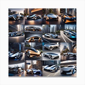 Futuristic Cars Canvas Print