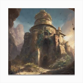 Castle In The Mountains Canvas Print