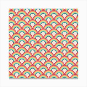 Retro Rainbow Pattern 11 Canvas Print