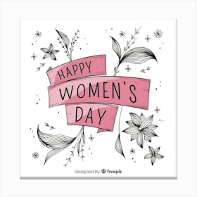 Happy Women'S Day Canvas Print