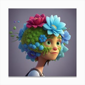 The blooming head. Canvas Print