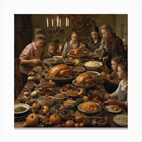 Thanksgiving Dinner Canvas Print