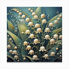 Pattern of lilies of the valley 1 Canvas Print