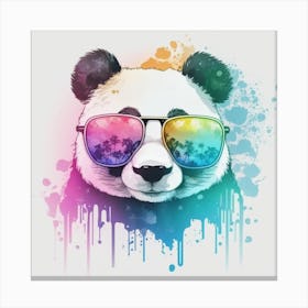 Panda Bear In Sunglasses Canvas Print