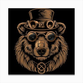 Steampunk Bear 27 Canvas Print