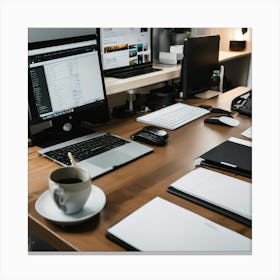 Desk Office Stock Videos & Royalty-Free Footage Canvas Print