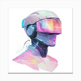 Vr Headset.Generated AI. Wall Art Print 4 Canvas Print