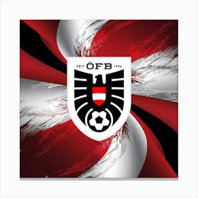 Austria National Football Team Logo Wall Art 2 Canvas Print