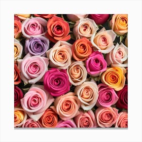 Colorful Roses Background 28 Canvas Print