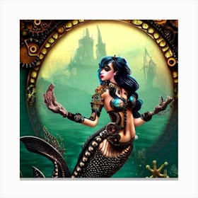Steampunk Mermaid Canvas Print