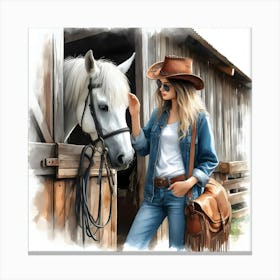 Cowgirl ~Reimagined 2 Canvas Print