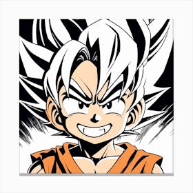 Kid Goku Painting (9) Canvas Print