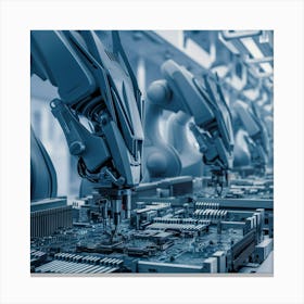 Robots In The Factory 2 Canvas Print